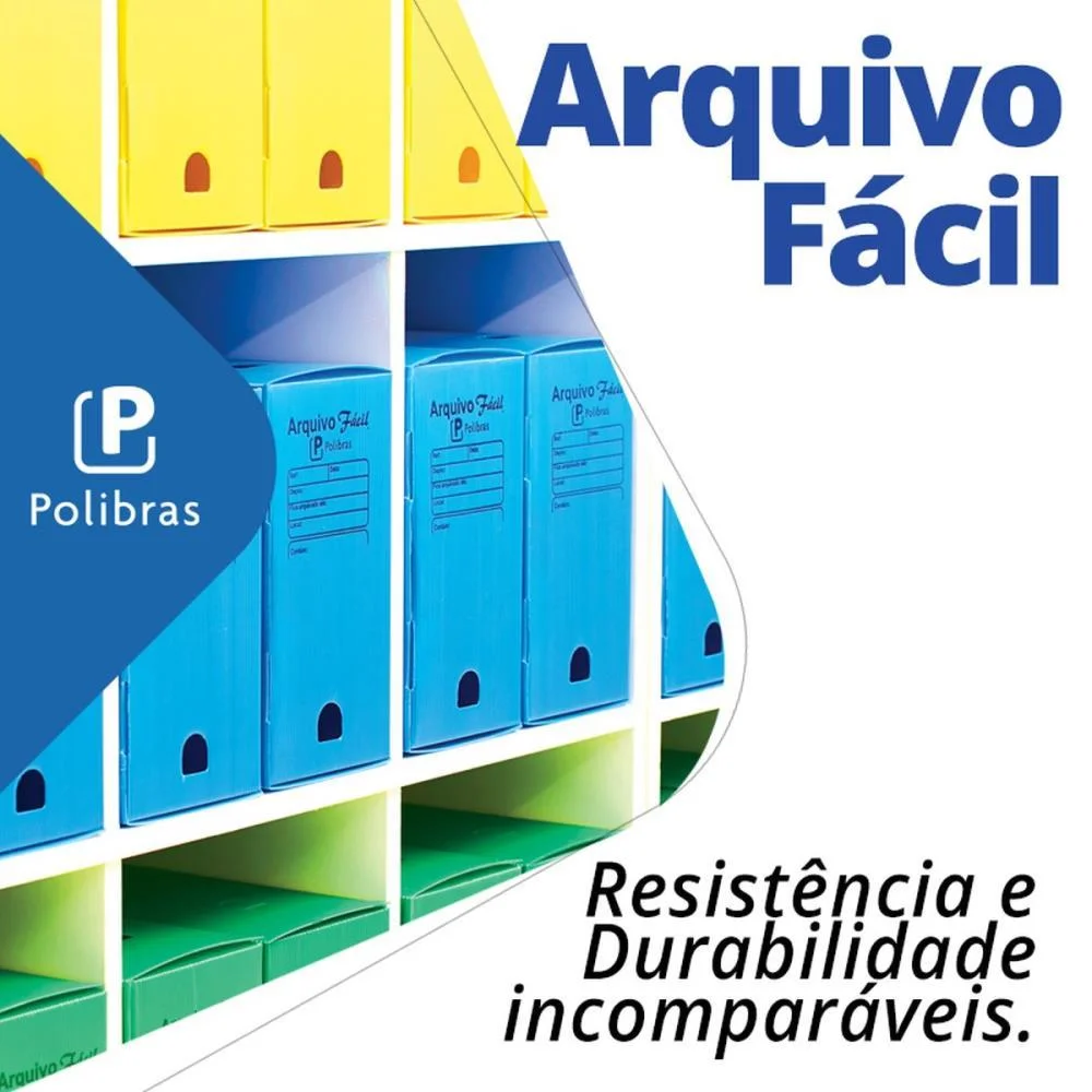 Arquivo Morto Polipropileno Facil Novaonda Branco Polibras (Pct.c/10) - imagem 6