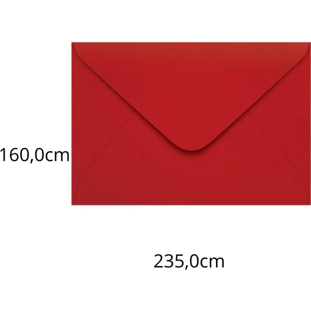 Envelope Colorido Convite 160X235 Vermelho Toquio 80G Scrity (Pct.c/100) - imagem 3