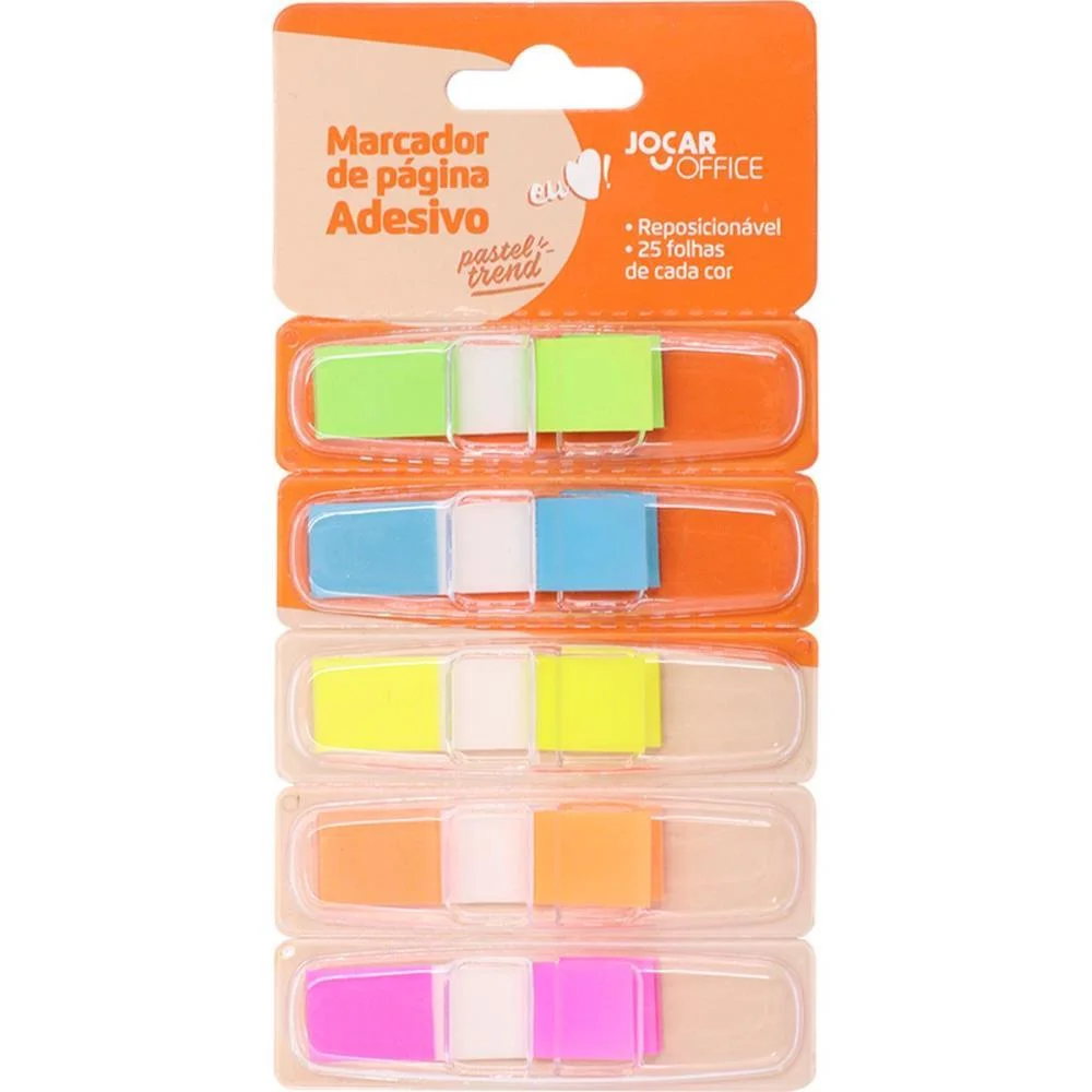 Bloco Marcador Pagina Adesivo Index Film 44X12Mm 5Cores 25Fl Leonora (Unidade) - imagem 3