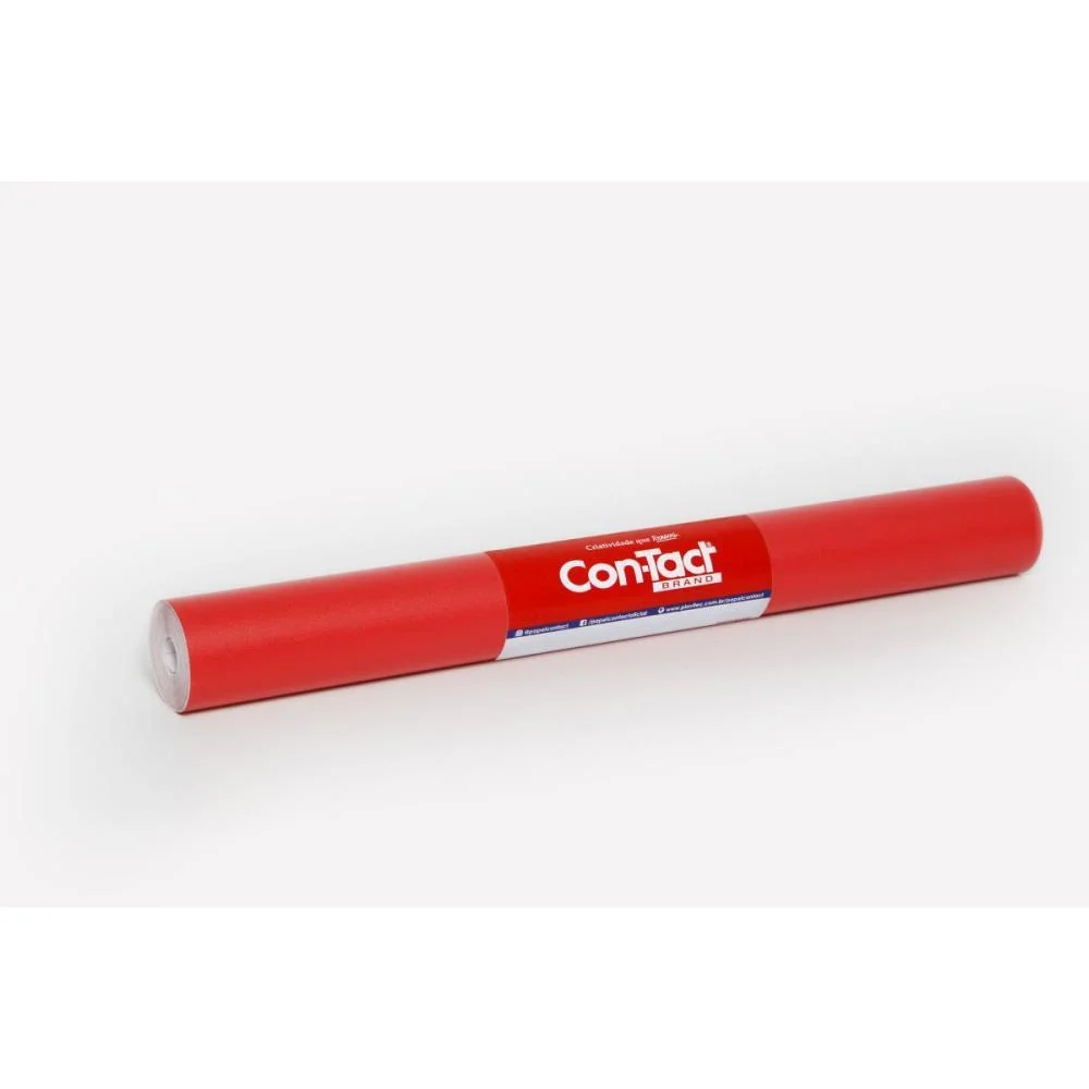Contact Liso 45Cmx10M Opaco Vermelho Contact (Rolo) - imagem 2