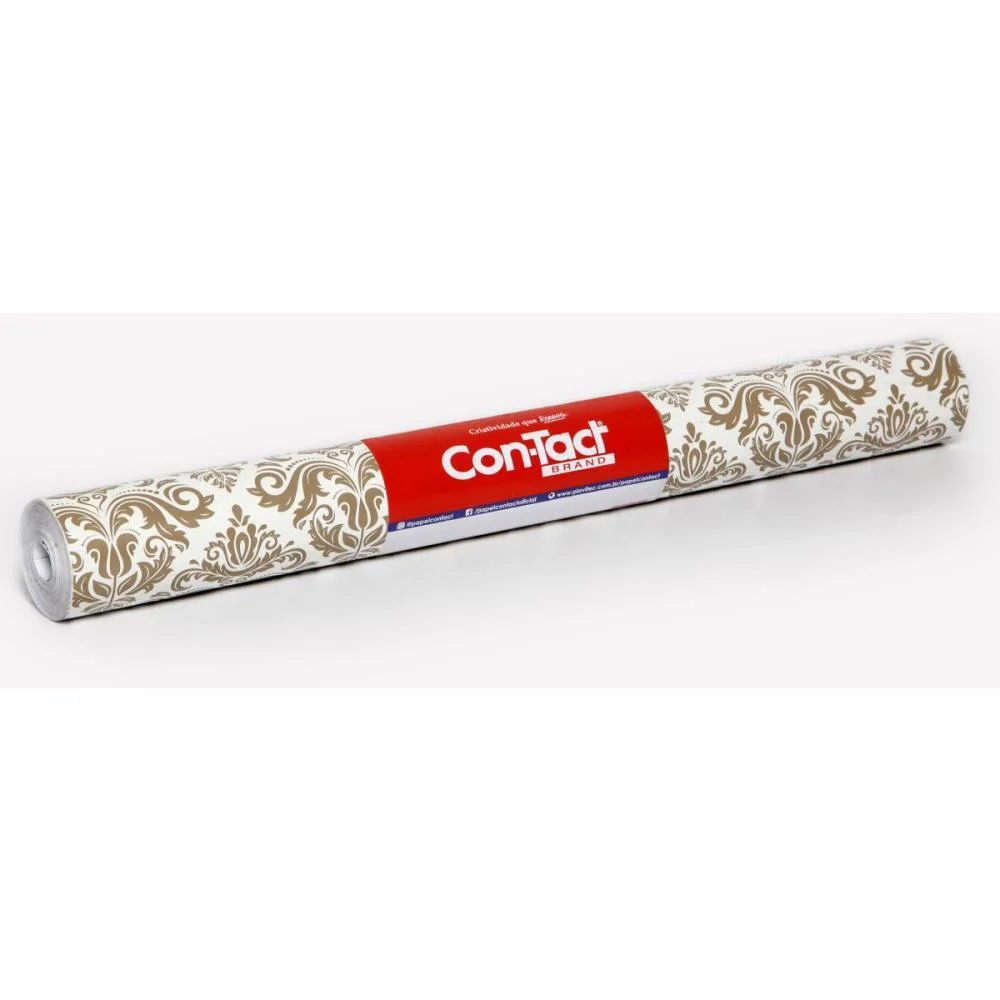 Contact Decorado 45Cmx10M Arabesco Bronze Contact (Rolo) - imagem 3