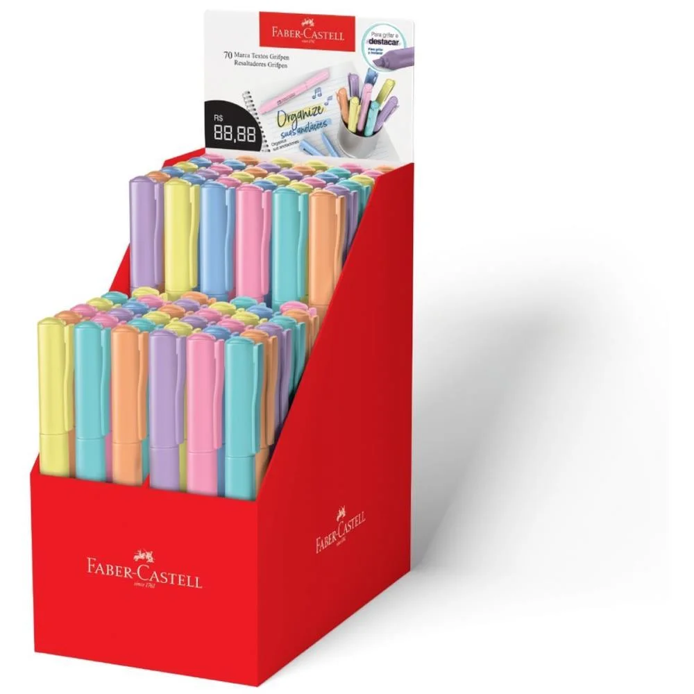 Caneta Marca Texto Grifpen Cores Sortidas Faber-Castell (Dp.c/70) - imagem 3