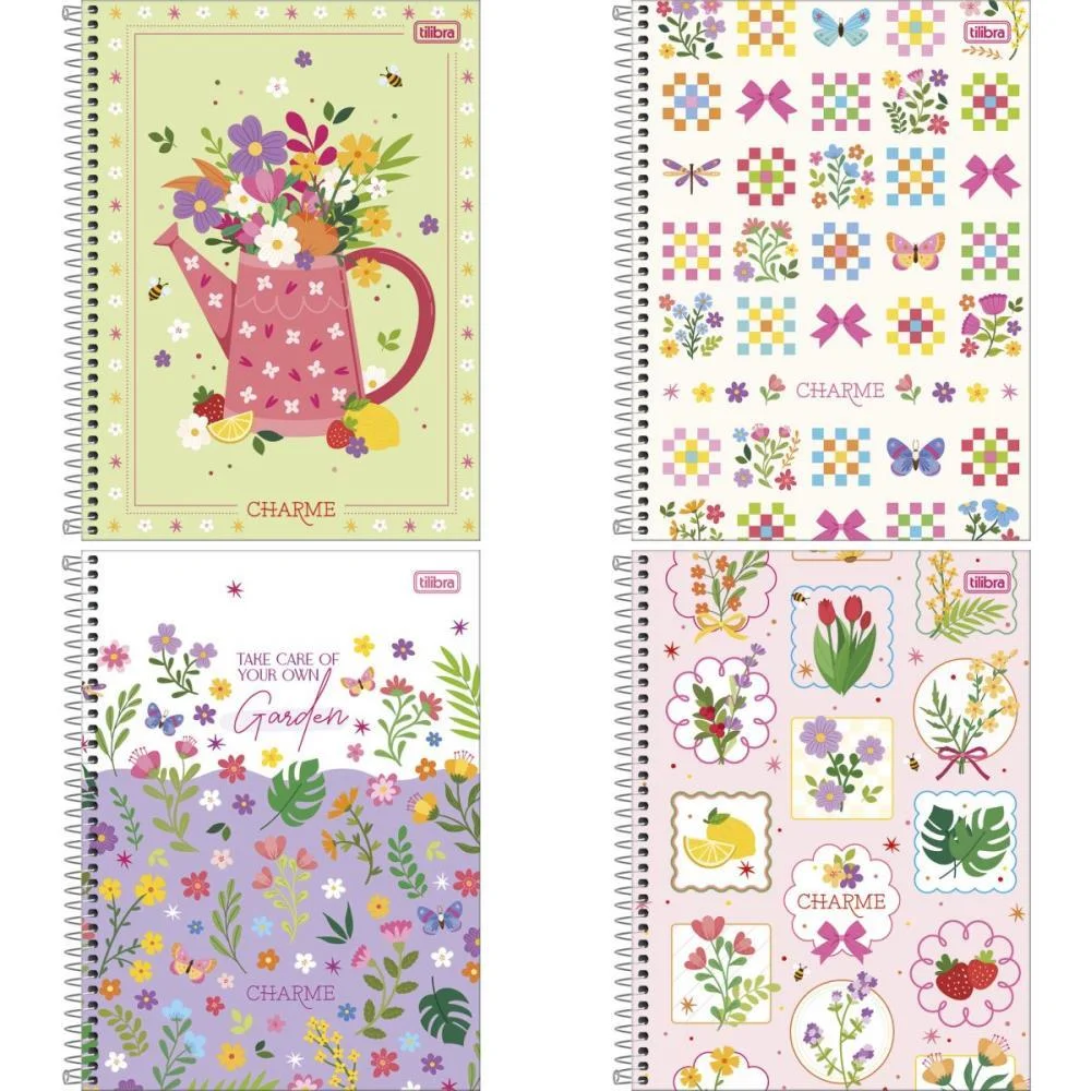 Caderno 10X1 Capa Dura Charme 160Fls. Tilibra (Pct.c/04) - imagem 2