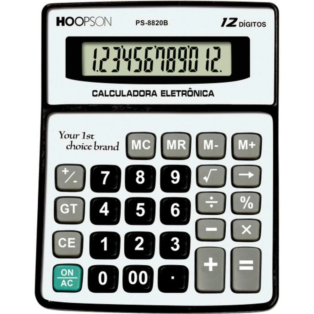 Calculadora De Mesa 12Digitos Pilha Aaa Cinza Mercoriental (Unidade) - imagem 2