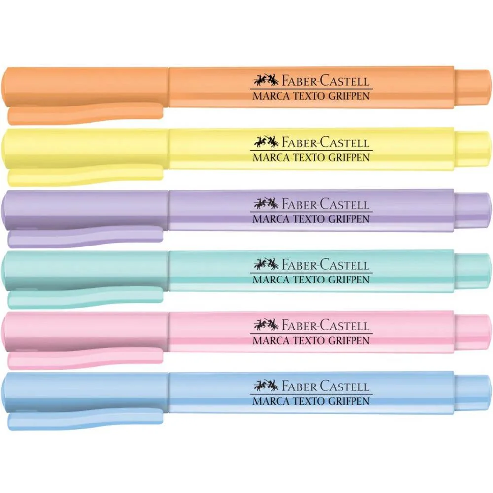 Caneta Marca Texto Grifpen Tons Pastel 6 Cores Faber-Castell (Cx.c/12) - imagem 2