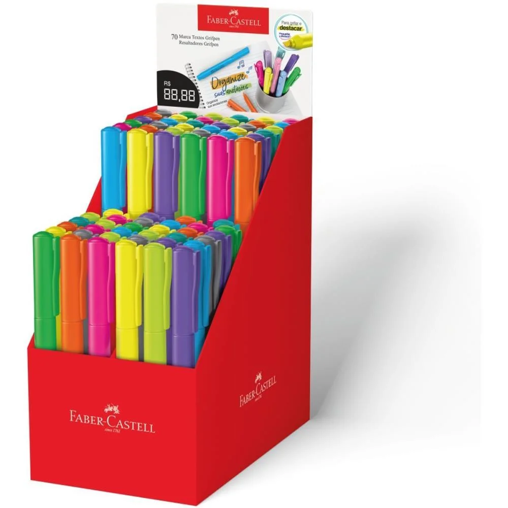 Caneta Marca Texto Grifpen Cores Neon/Pastel (S) Faber-Castell (Dp.c/70) - imagem 2