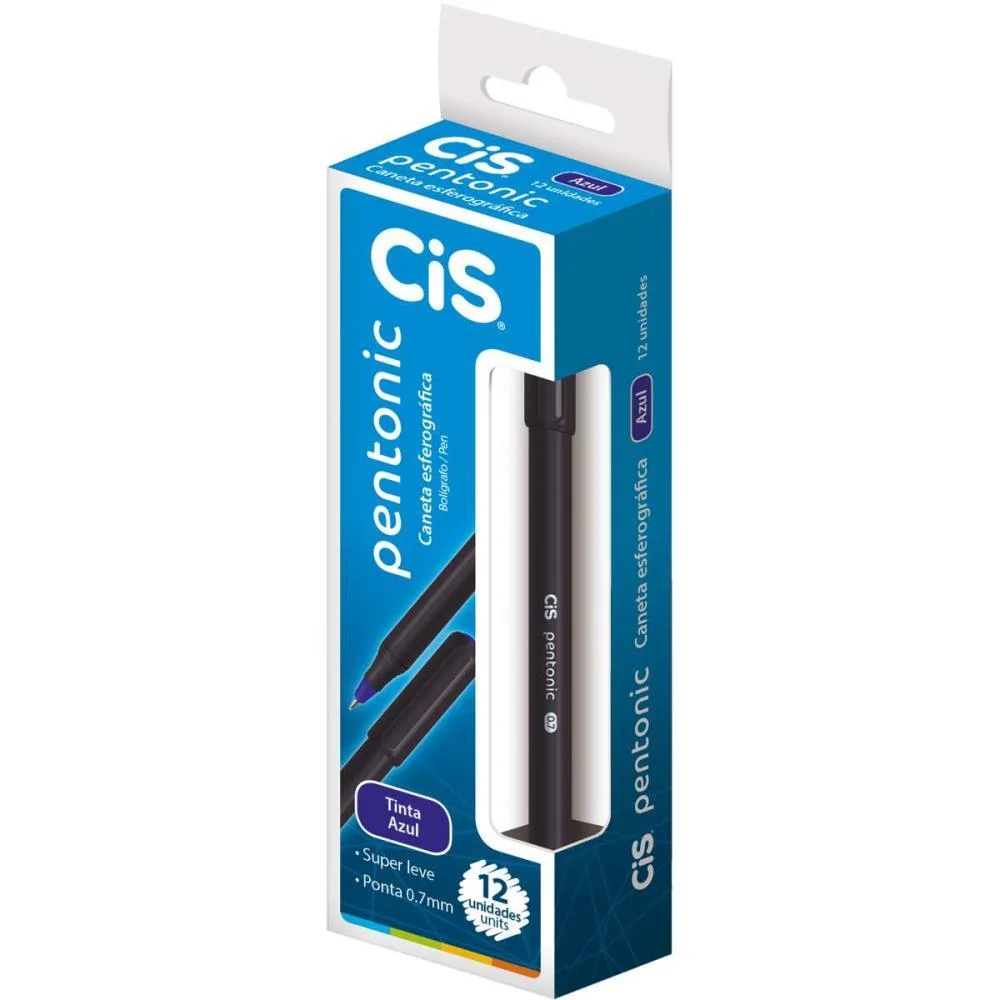 Caneta Esferografica Cis Pentonic 0,7Mm Azul Sertic (Cx.c/12) - imagem 3
