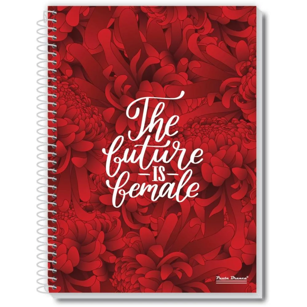 Caderno Espiral 1/4 Capa Dura Uau Feminino 96Fls. Pauta Branca (Pct.c/05) - imagem 4