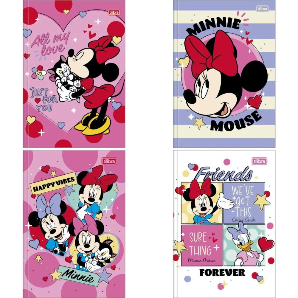 Caderno Brochura 1/4 Capa Dura Minnie 80Fls. Tilibra (Pct.c/05) - imagem 2