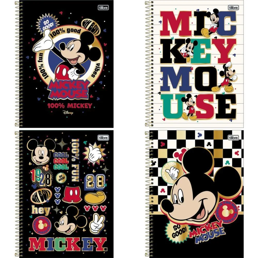 Caderno 10X1 Capa Dura Mickey 160Fls. Tilibra (Pct.c/04) - imagem 3