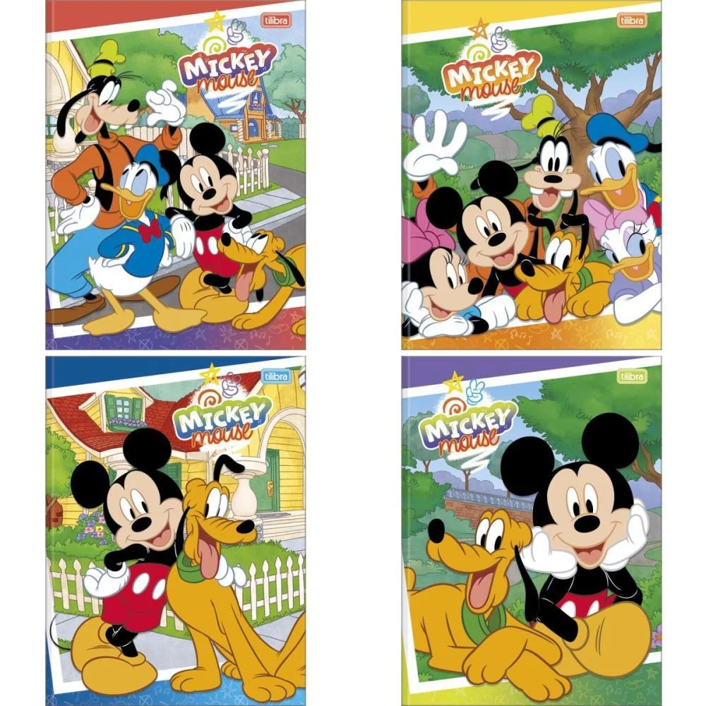 Caderno Brochurao Capa Dura Mickey 80Fls. Tilibra (Pct.c/05) - imagem 3