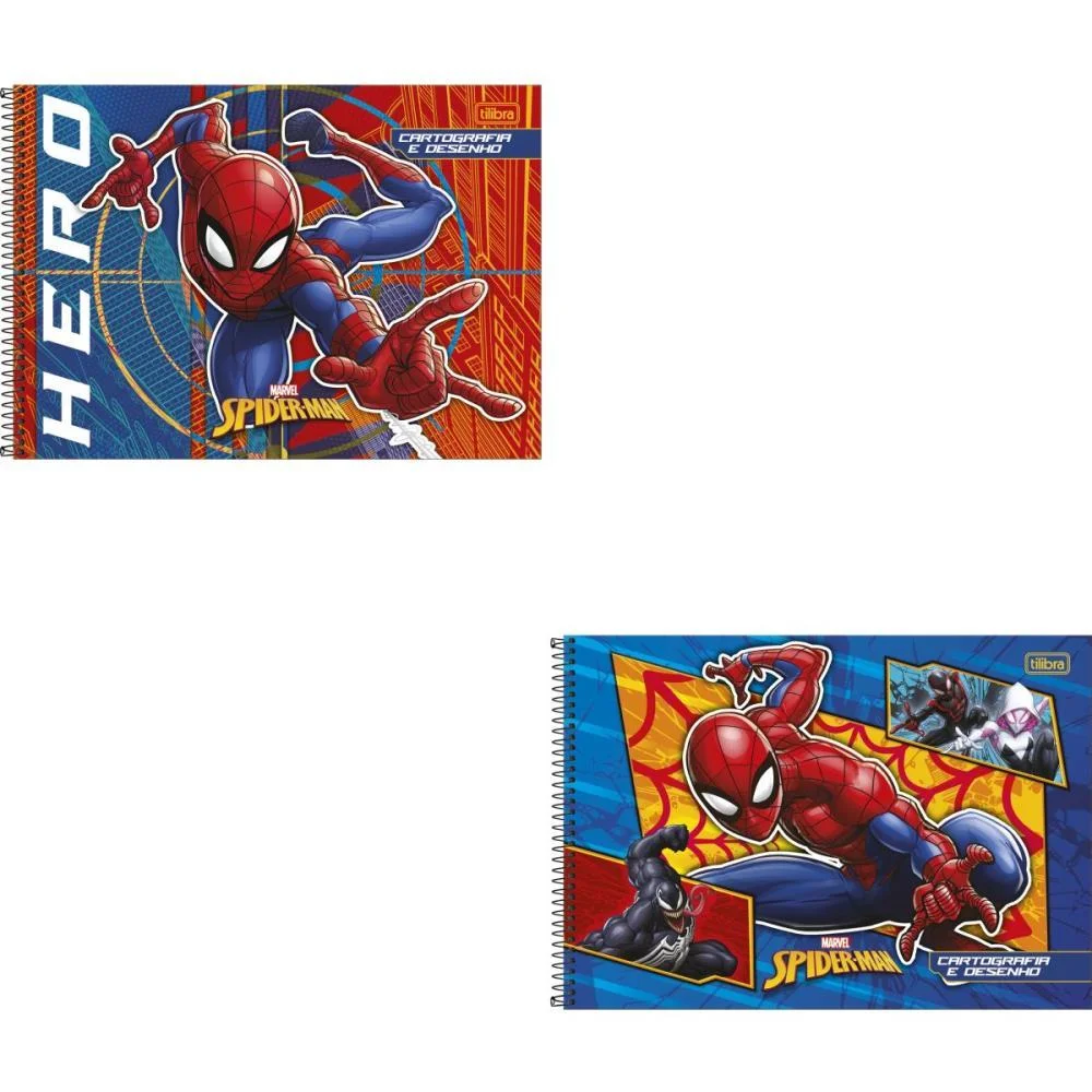 Caderno Desenho Univ Capa Dura Spider-Man 80Fls. Tilibra (Pct.c/04) - imagem 4