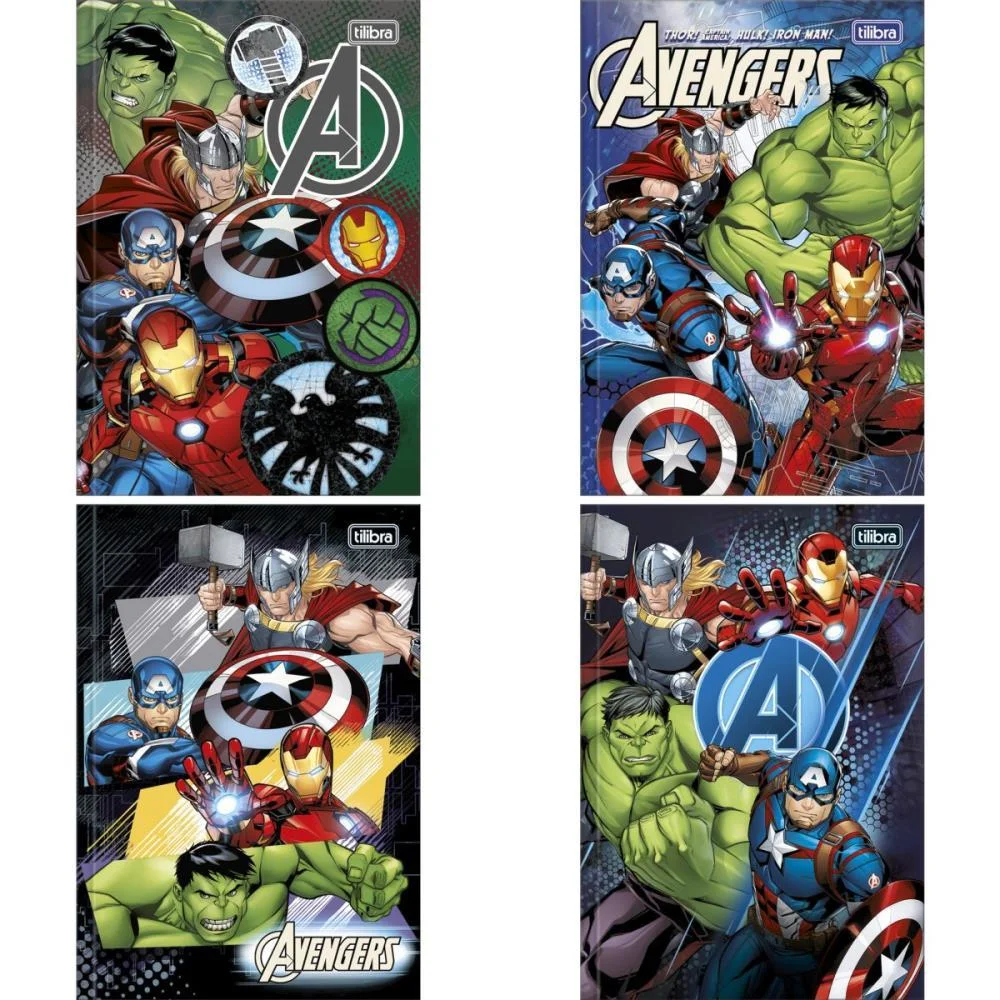 Caderno Brochura 1/4 Capa Dura Avengers 80Fls. Tilibra (Pct.c/05) - imagem 4