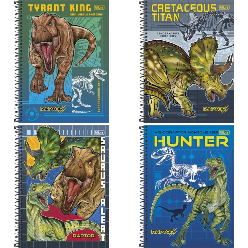 Caderno 01X1 Capa Dura Raptor 80Fls. Tilibra (Pct.c/04) - imagem 4