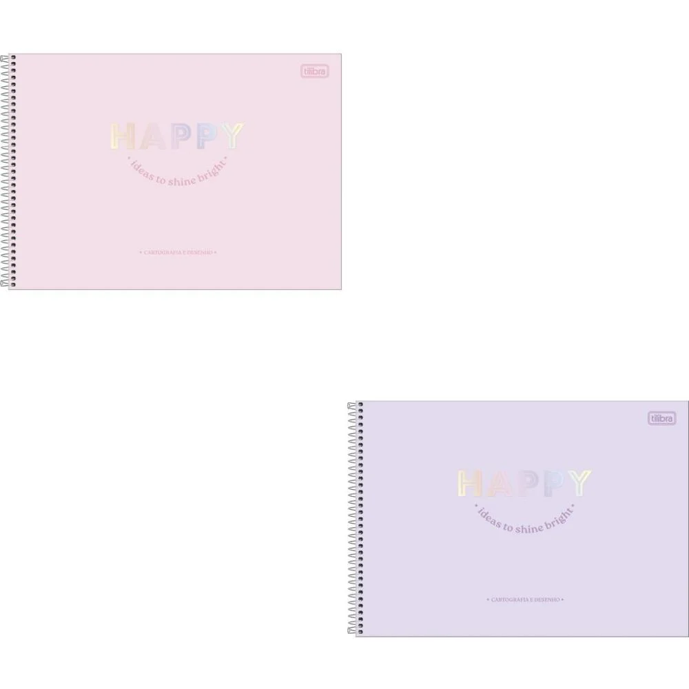 Caderno Desenho Univ Capa Dura Happy 80Fls. Tilibra (Pct.c/04) - imagem 4