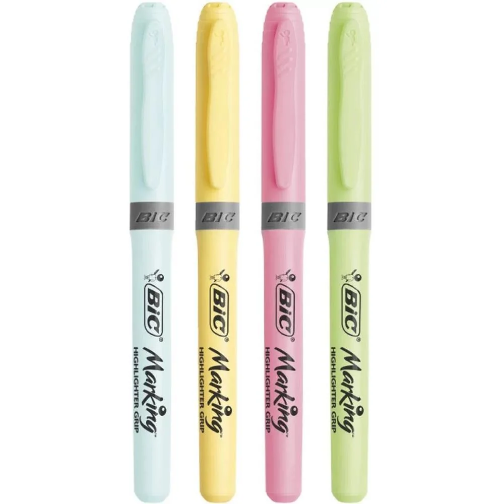 Caneta Marca Texto Marking 4 Cores Pastel Bic (Bl.c/04) - imagem 4