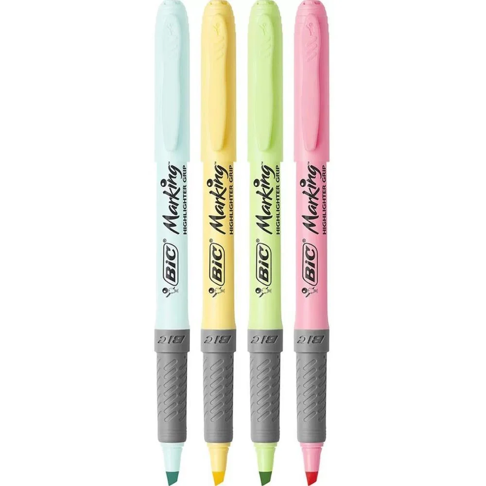 Caneta Marca Texto Marking 4 Cores Pastel Bic (Bl.c/04) - imagem 5