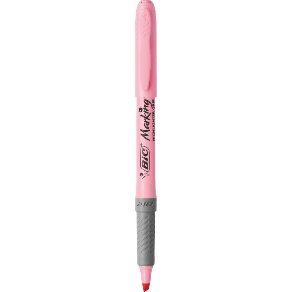 Caneta Marca Texto Marking Rosa Pastel Bic (Cx.c/12) - imagem 5