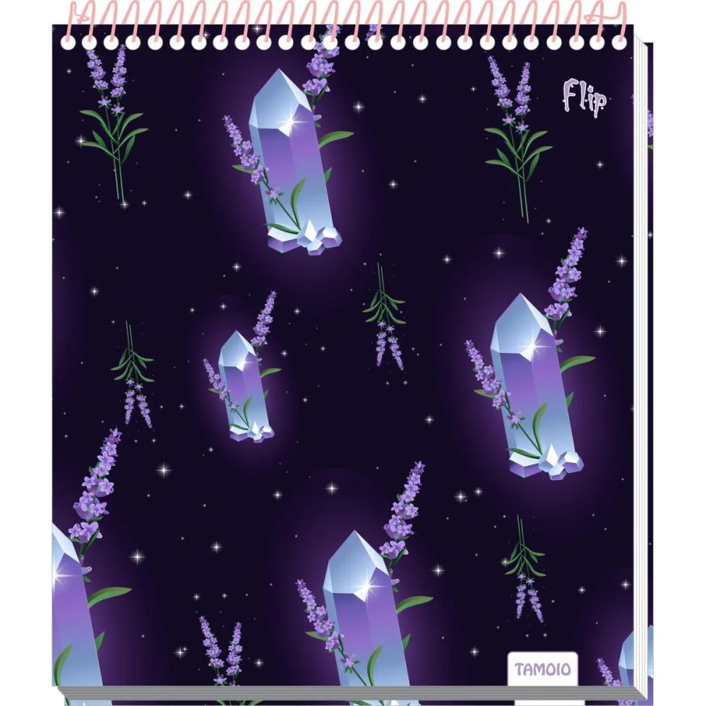 Caderno 01X1 Cp.dura Colegial Flip Feminino Vert 80F 4Capas Tamoio (Pct.c/04) - imagem 3