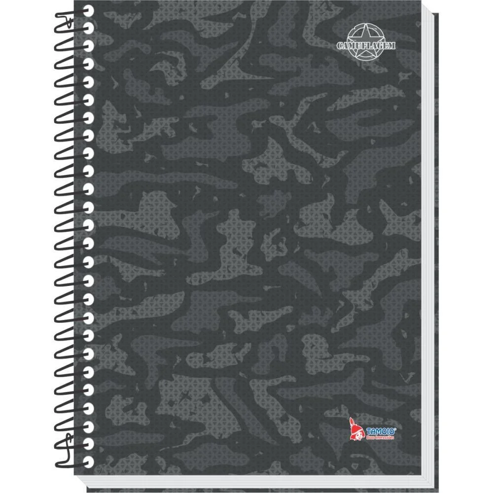 Caderno 10X1 Capa Dura Camuflagem 160 Folhas Tamoio (Pct.c/04) - imagem 7