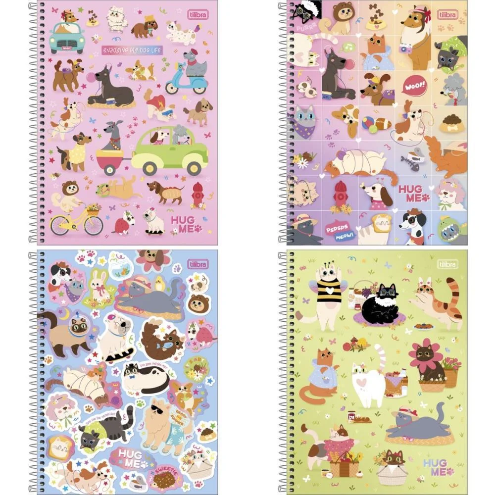 Caderno 01X1 Capa Dura Hug Me 80Fls. Tilibra (Pct.c/04) - imagem 2