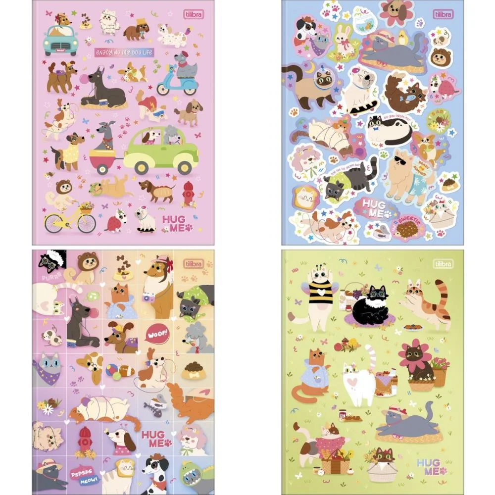 Caderno Brochurao Capa Dura Hug Me 80Fls. Tilibra (Pct.c/05) - imagem 4