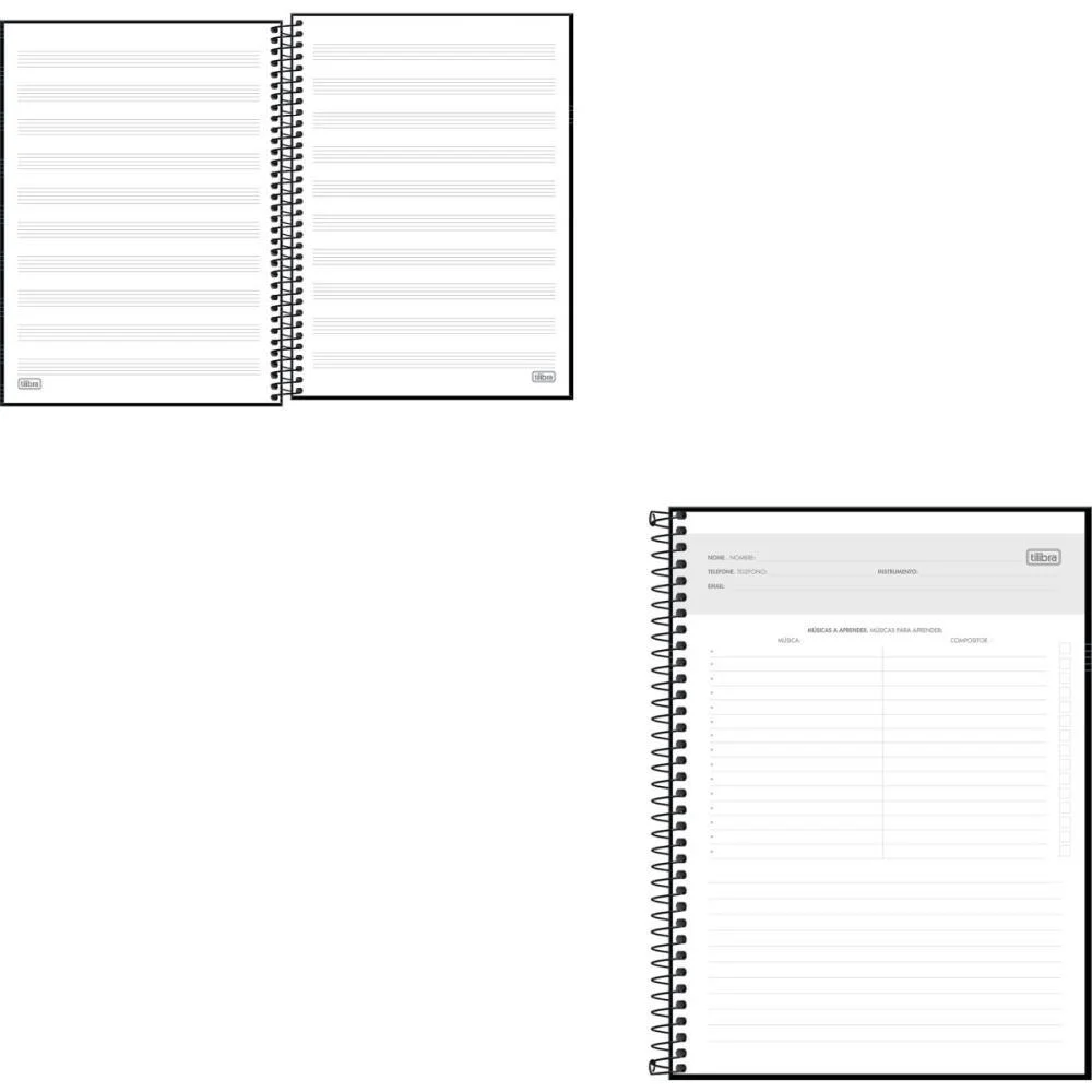 Caderno Musica Universitario Capa Dura 80Fls. Tilibra (Pct.c/05) - imagem 4