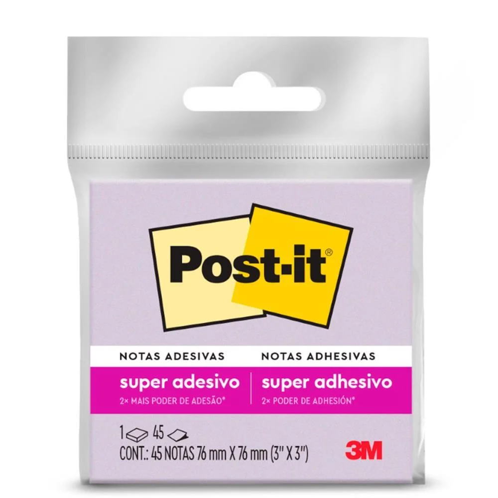 Bloco De Recado Post-It 76X76Mm Roxo 45Fls 3M (Unidade) - imagem 2
