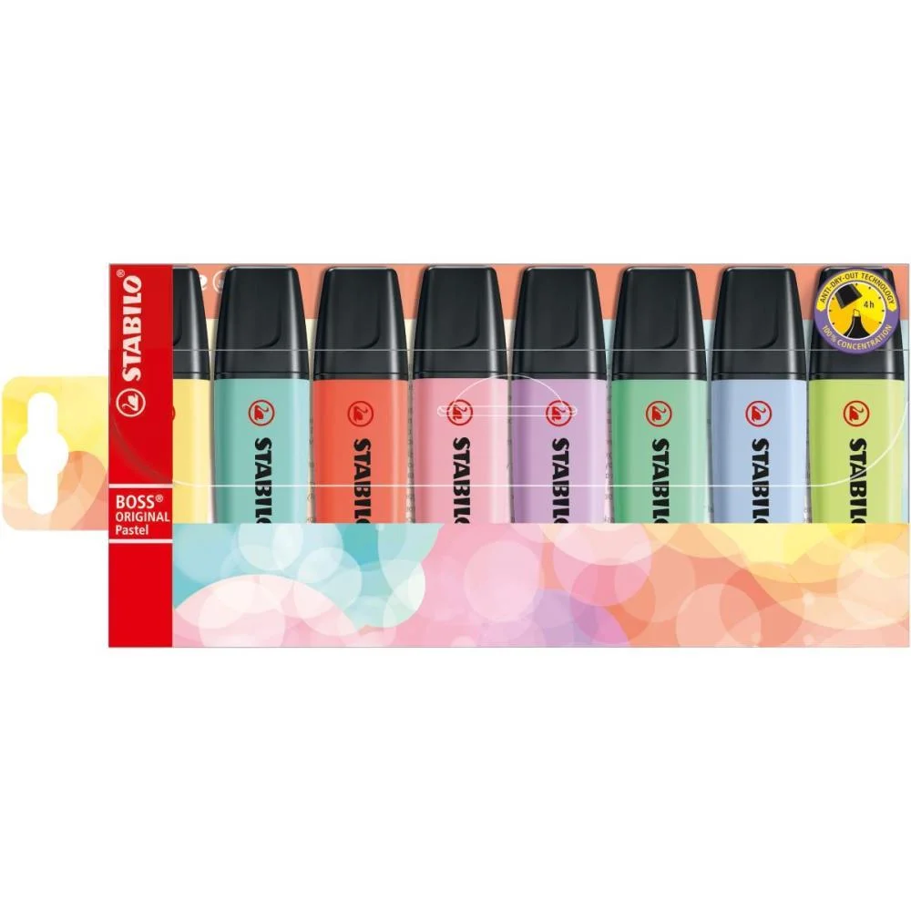Caneta Marca Texto Stabilo Boss 70/8-3 8 Cores Sertic (Estojo) - imagem 3