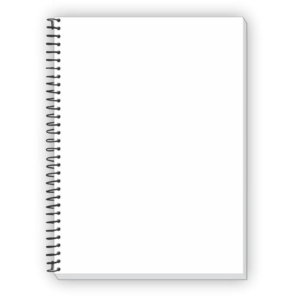 Caderno Espiral 1/4 Capa Dura Neutro Preto 200F Sem Pauta Tamoio (Pct.c/05) - imagem 3