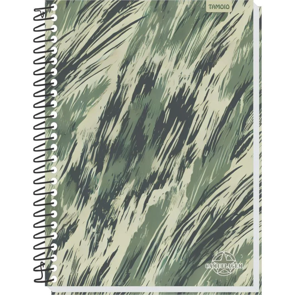 Caderno 15X1 Capa Dura Camuflagem 240 Folhas Tamoio (Pct.c/04) - imagem 4