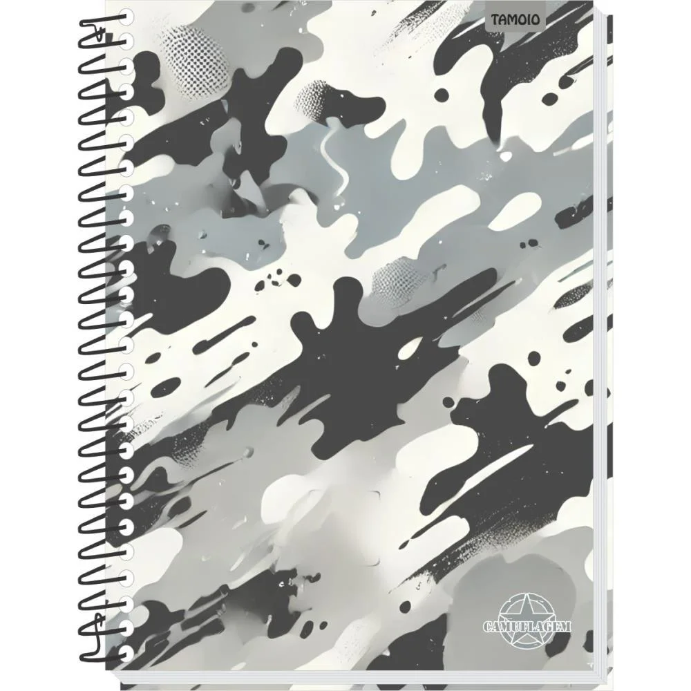 Caderno 15X1 Capa Dura Camuflagem 240 Folhas Tamoio (Pct.c/04) - imagem 6