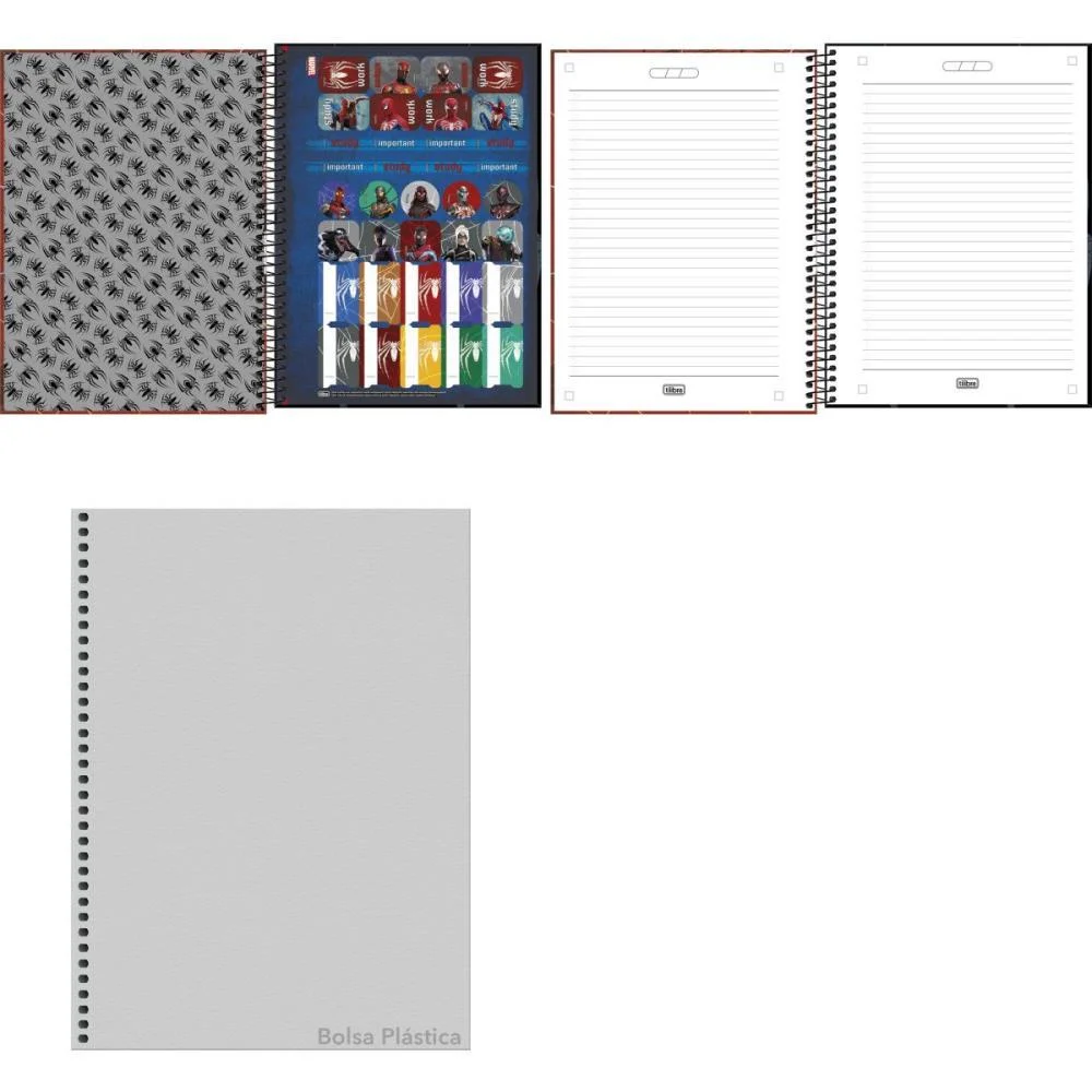 Caderno 01X1 Capa Dura Spider-Man Game 80Fls. Tilibra (Pct.c/04) - imagem 3