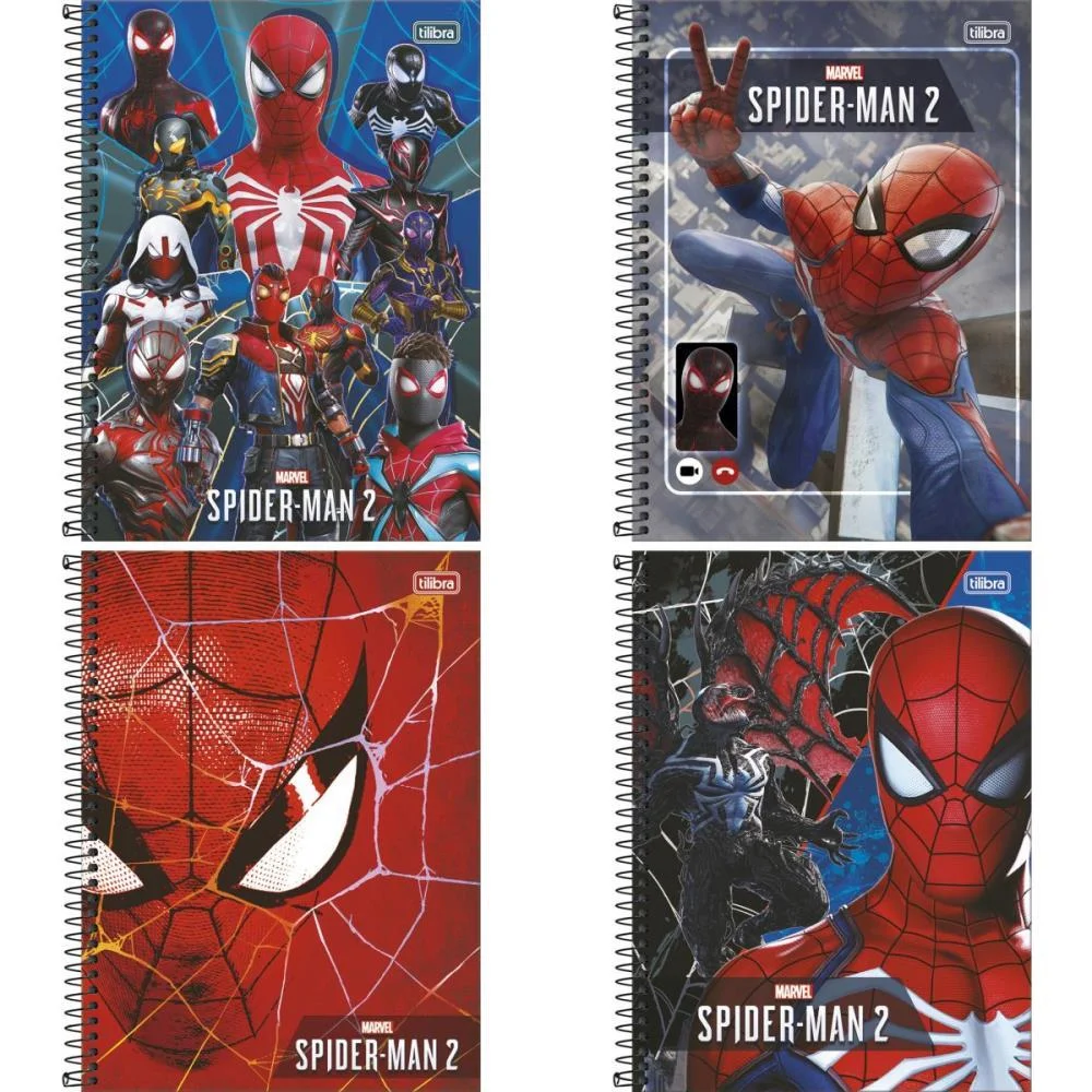 Caderno 01X1 Capa Dura Spider-Man Game 80Fls. Tilibra (Pct.c/04) - imagem 4