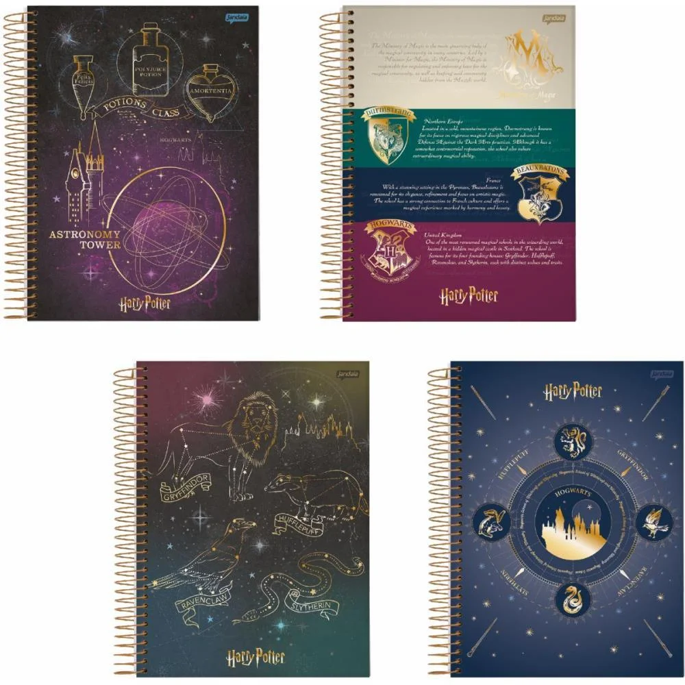 Caderno 10X1 Cp.dura Colegial Harry Potter 160Fls. I.a Jandaia (Pct.c/05) - imagem 2