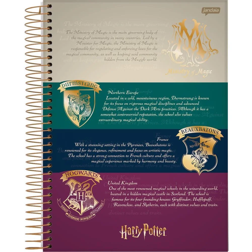 Caderno 10X1 Cp.dura Colegial Harry Potter 160Fls. I.a Jandaia (Pct.c/05) - imagem 4