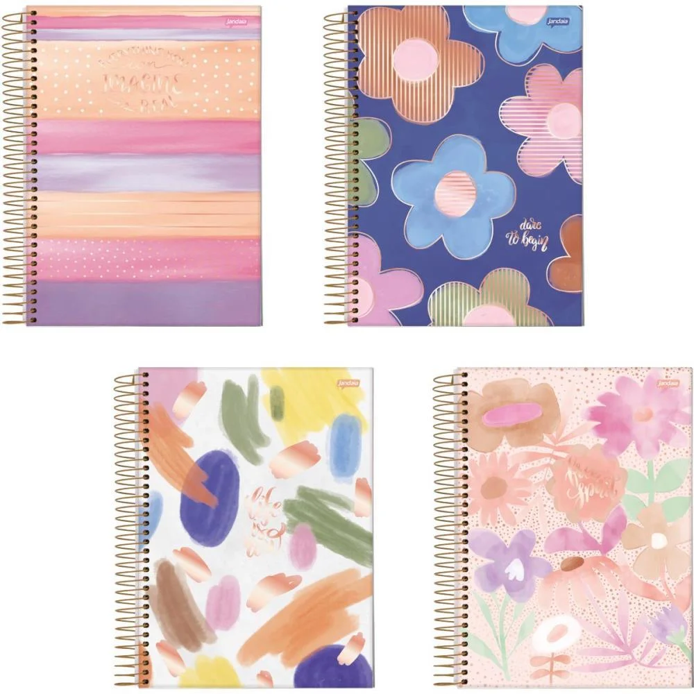 Caderno 01X1 Capa Dura La Creme 80Fls. I.a Jandaia (Pct.c/04) - imagem 3