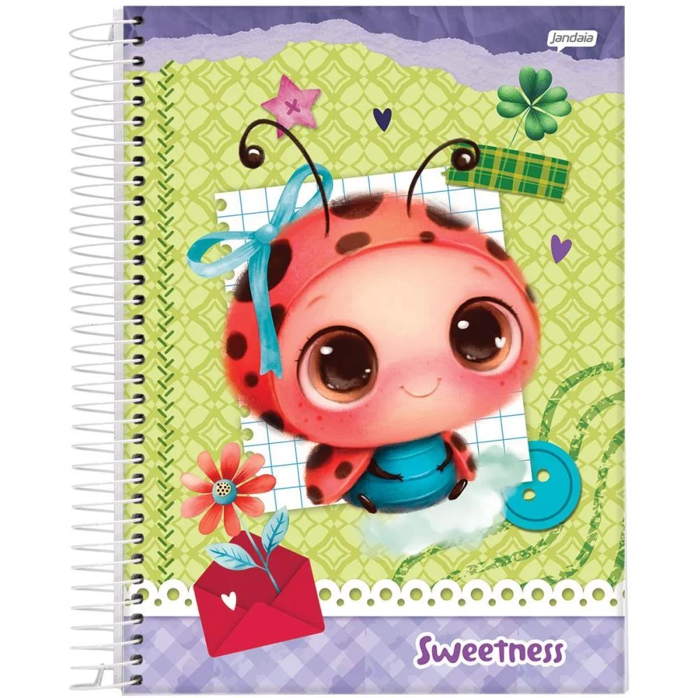 Caderno Espiral 1/4 Capa Dura Sweetness 80Fls. Jandaia (Pct.c/05) - imagem 7