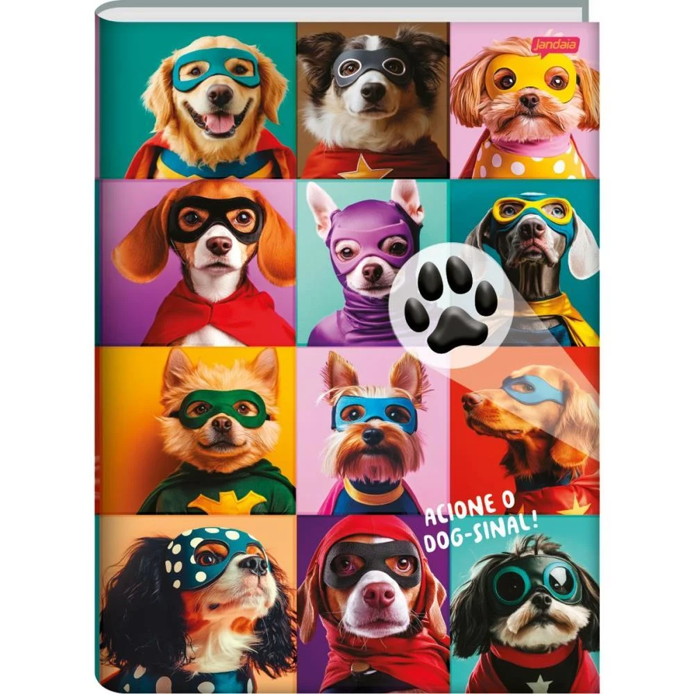 Caderno Brochurao Capa Dura Pets Love 80Fls. Jandaia (Pct.c/05) - imagem 4