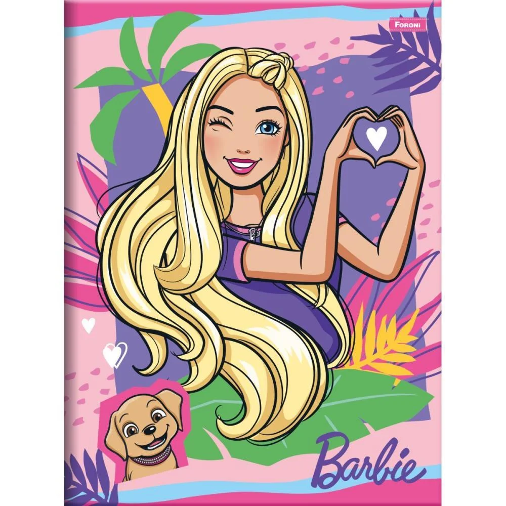 Caderno Brochurao Capa Dura Barbie 80F Foroni (Pct.c/05) - imagem 7