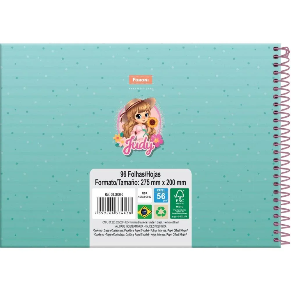 Caderno Desenho Univ Capa Dura Judy 80Fls. Foroni (Pct.c/05) - imagem 4