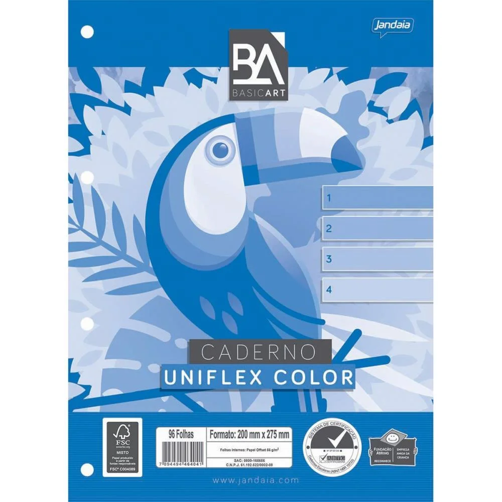 Bloco Para Fichario Universit. Uniflex Color 96Fls. Jandaia (Pct.c/10) - imagem 2