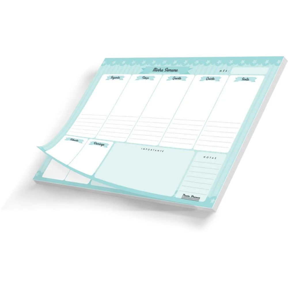 Agenda/Planner Permanente Semanal De Mesa 36Fls. Pauta Branca (Pct.c/05) - imagem 3