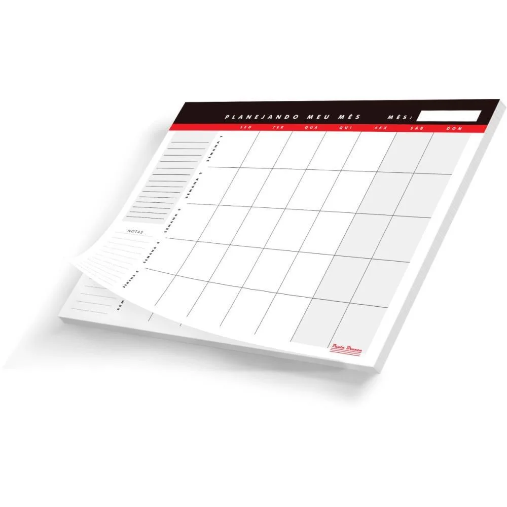 Agenda/Planner Permanente Mensal De Mesa 20Fls. Pauta Branca (Pct.c/05) - imagem 2