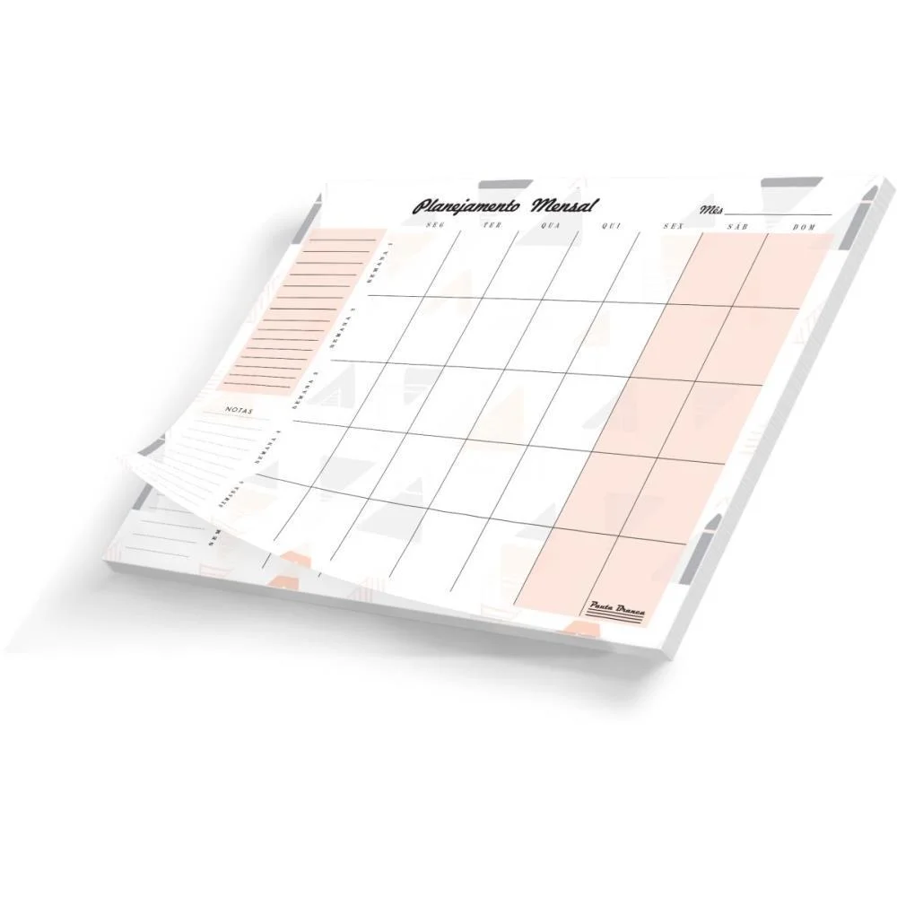Agenda/Planner Permanente Mensal De Mesa 20Fls. Pauta Branca (Pct.c/05) - imagem 5