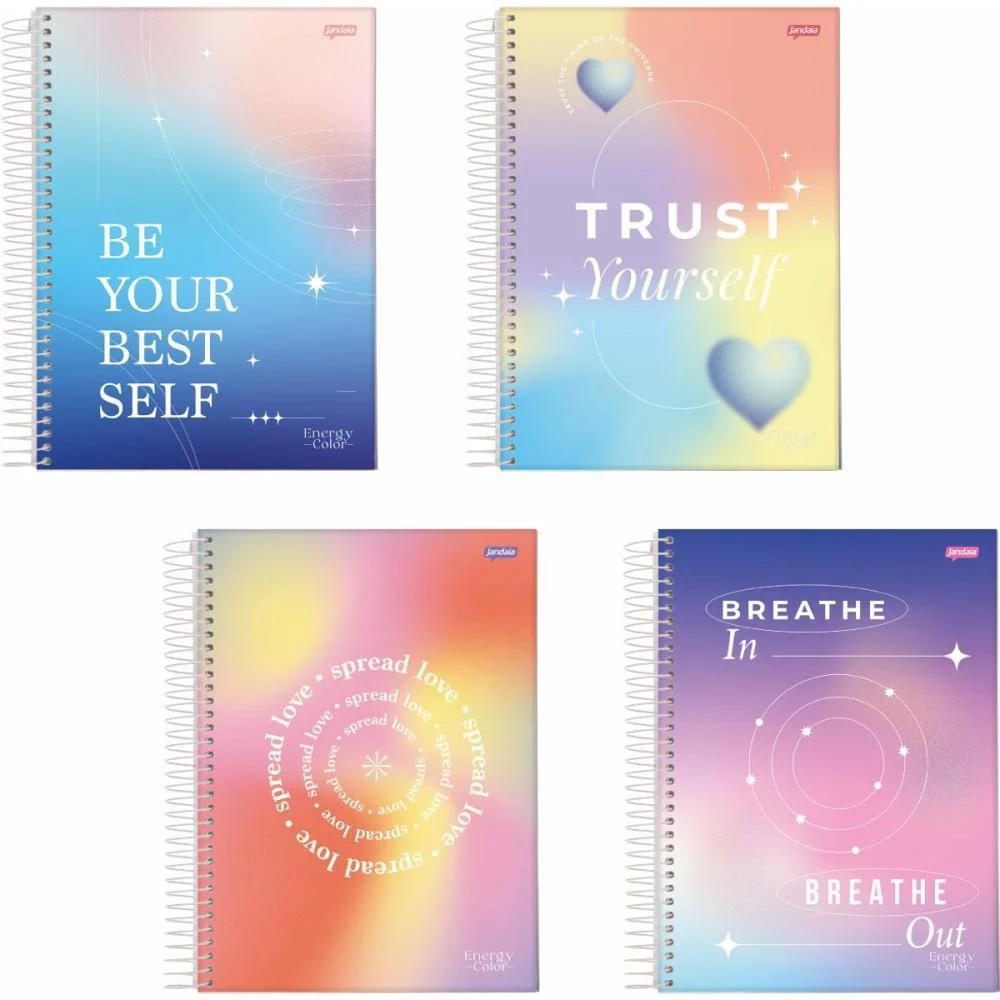 Caderno 01X1 Capa Dura Energy Color 80Fls. Jandaia (Pct.c/04) - imagem 10