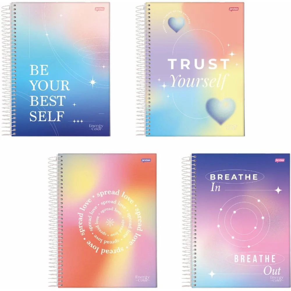 Caderno 10X1 Capa Dura Energy Color 160Fls. Jandaia (Pct.c/04) - imagem 12