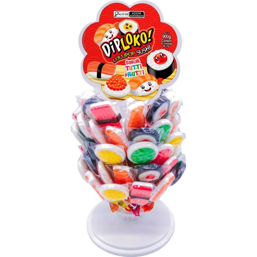 Doce Dip Loko Lollipop Sushi Danilla Foods (Dp.c/60) - imagem 2