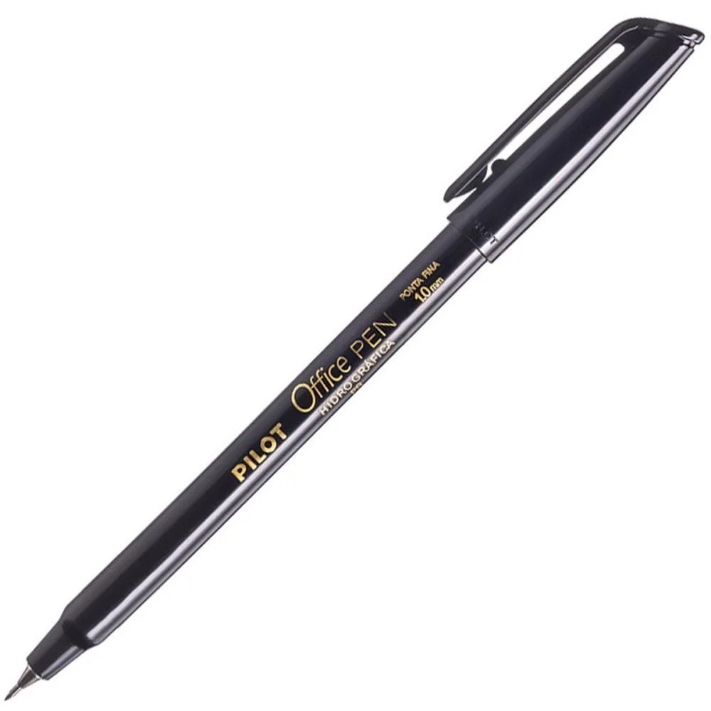 Caneta Hidrografica Office Pen 1.0 Preta Pilot (Blister) - imagem 2
