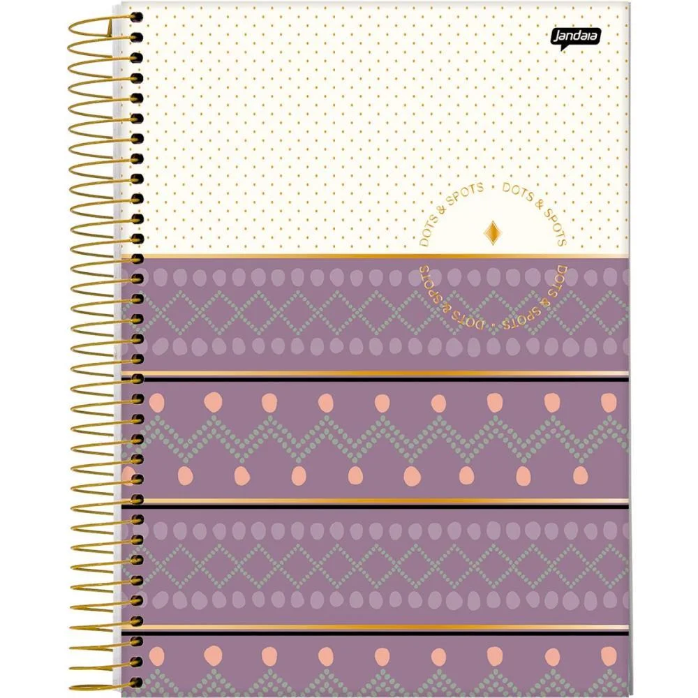 Caderno 10X1 Capa Dura Dots Spots 160Fls. I.a Jandaia (Pct.c/04) - imagem 5